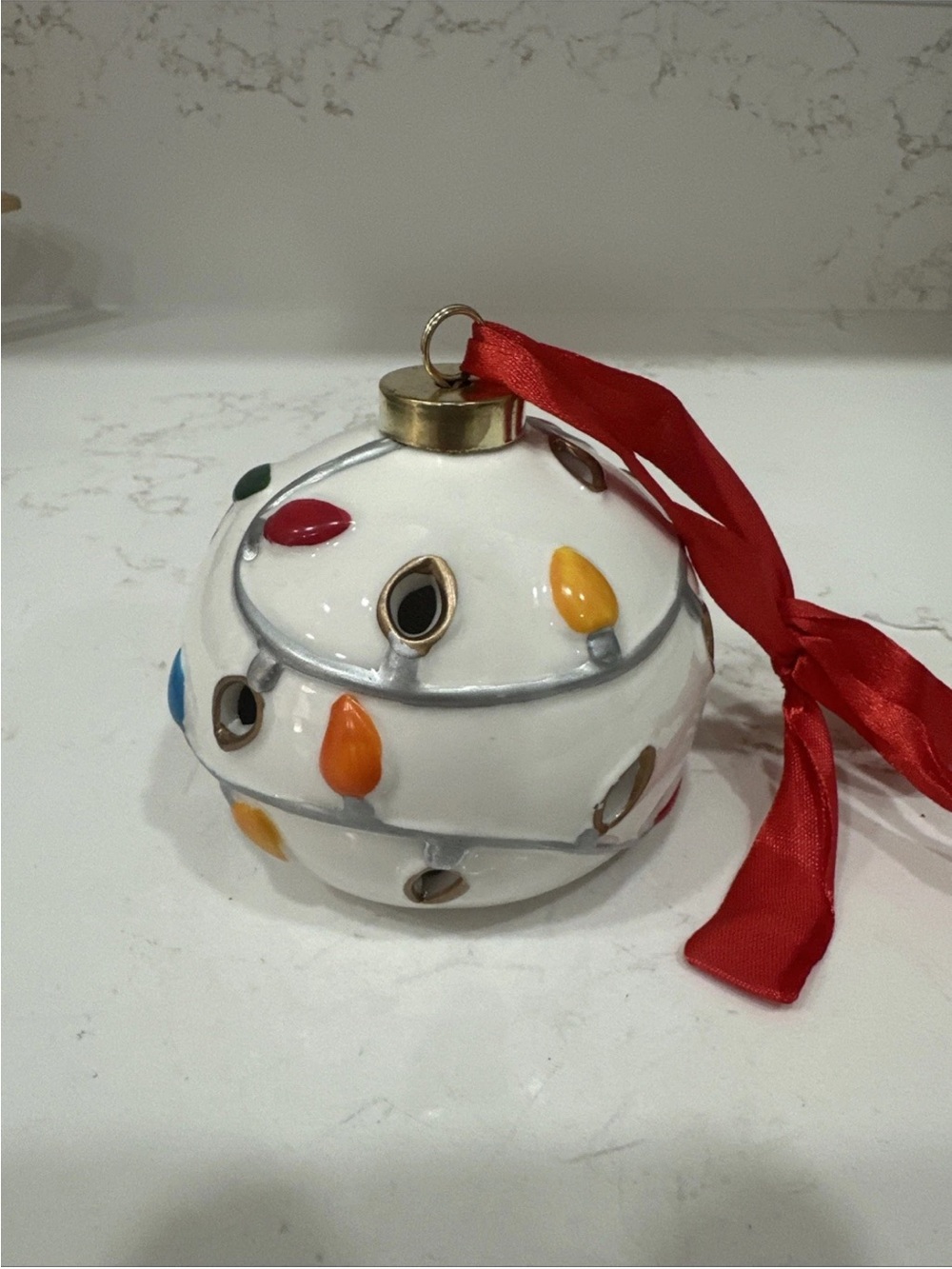 Lightscapes Porcelain Light Up Christmas Holiday Ornament